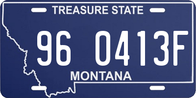 MT license plate 960413F