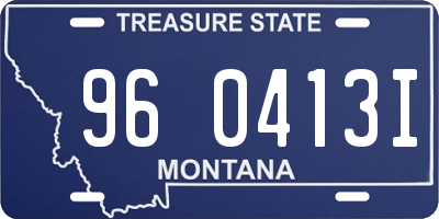 MT license plate 960413I