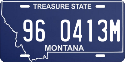 MT license plate 960413M