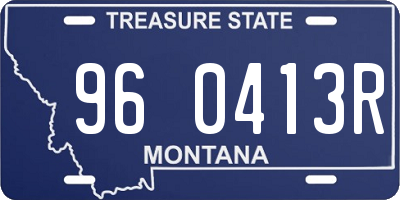 MT license plate 960413R