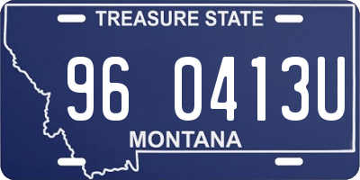 MT license plate 960413U