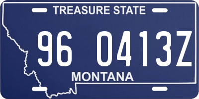 MT license plate 960413Z
