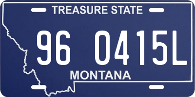 MT license plate 960415L