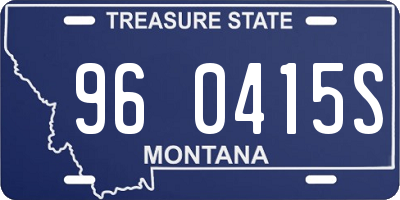 MT license plate 960415S