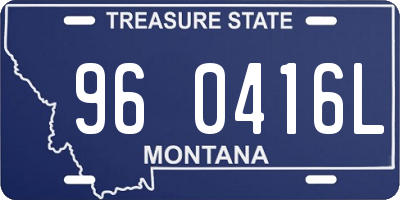 MT license plate 960416L