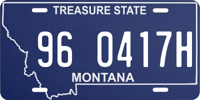 MT license plate 960417H