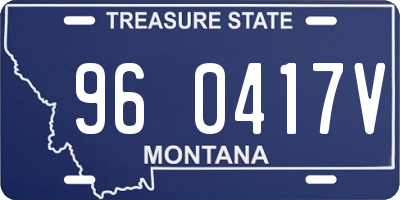 MT license plate 960417V