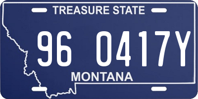 MT license plate 960417Y