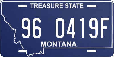 MT license plate 960419F