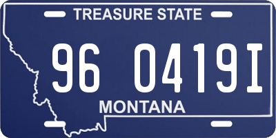 MT license plate 960419I