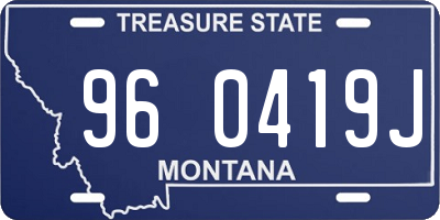 MT license plate 960419J