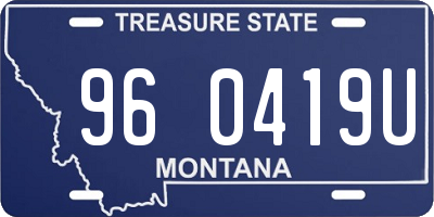 MT license plate 960419U