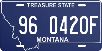 MT license plate 960420F