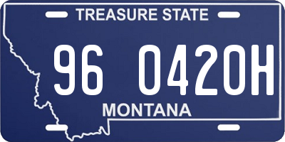 MT license plate 960420H