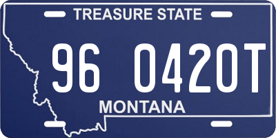 MT license plate 960420T