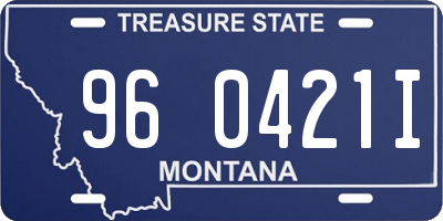 MT license plate 960421I