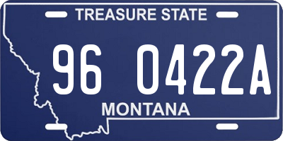MT license plate 960422A