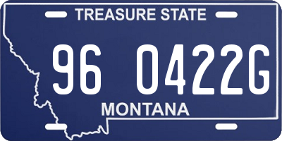 MT license plate 960422G