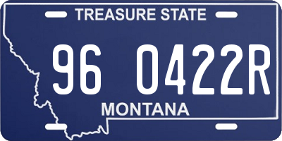 MT license plate 960422R