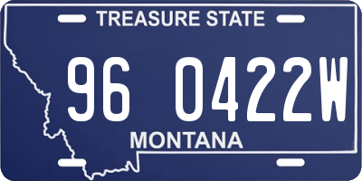 MT license plate 960422W