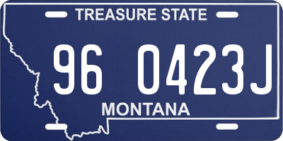 MT license plate 960423J