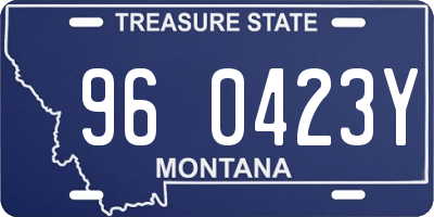 MT license plate 960423Y