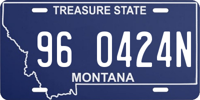 MT license plate 960424N