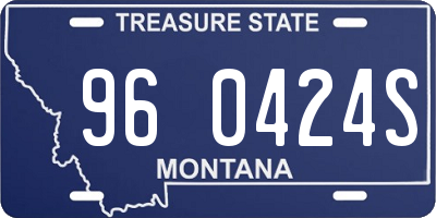 MT license plate 960424S