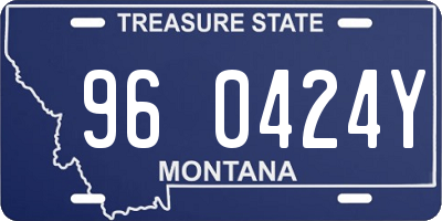 MT license plate 960424Y