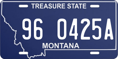MT license plate 960425A