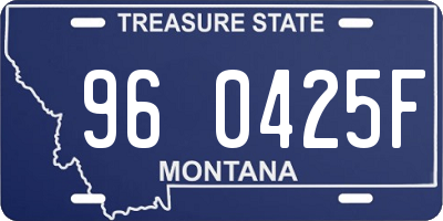 MT license plate 960425F