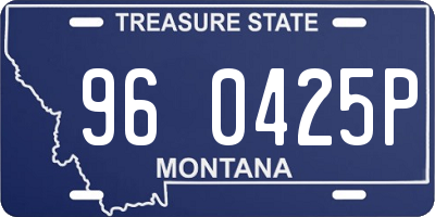 MT license plate 960425P