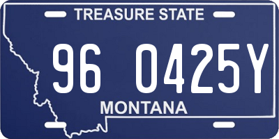 MT license plate 960425Y