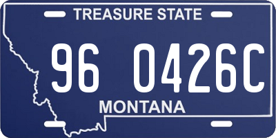 MT license plate 960426C