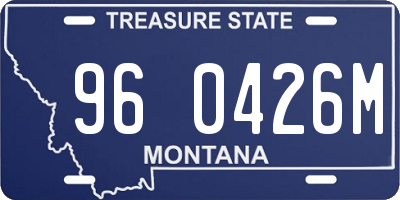 MT license plate 960426M