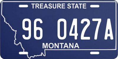 MT license plate 960427A