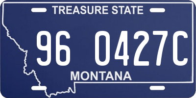 MT license plate 960427C