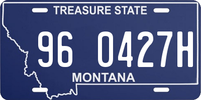 MT license plate 960427H