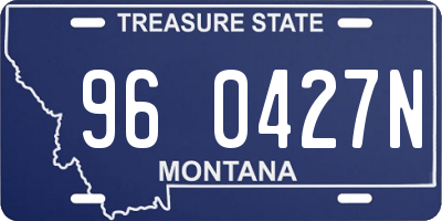 MT license plate 960427N