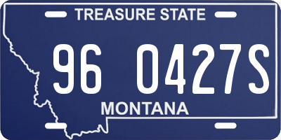 MT license plate 960427S