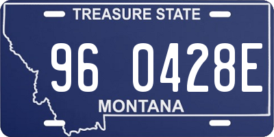 MT license plate 960428E