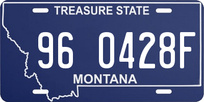 MT license plate 960428F