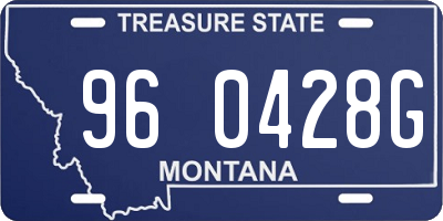 MT license plate 960428G