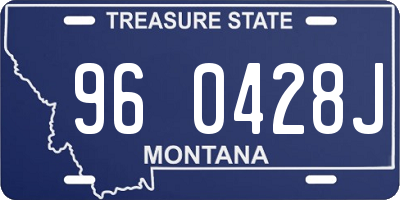 MT license plate 960428J