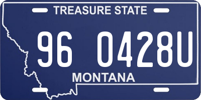 MT license plate 960428U
