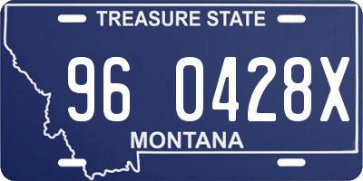 MT license plate 960428X