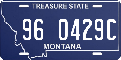 MT license plate 960429C