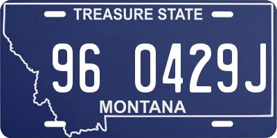 MT license plate 960429J