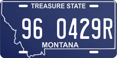 MT license plate 960429R