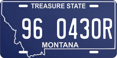 MT license plate 960430R